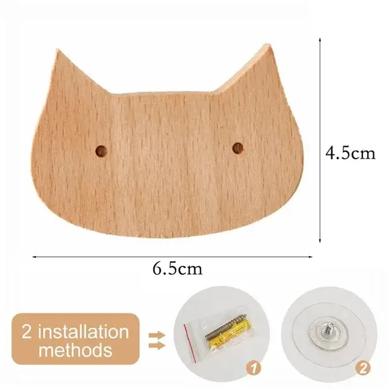 Cute Animal Wooden Wall Hook – Kids Room Coat & Key Holder Decor