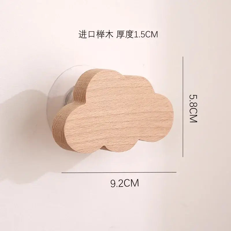 Cute Animal Wooden Wall Hook – Kids Room Coat & Key Holder Decor