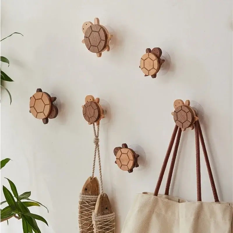 Cute Animal Wooden Wall Hook – Kids Room Coat & Key Holder Decor