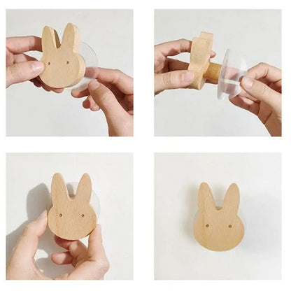 Cute Animal Wooden Wall Hook – Kids Room Coat & Key Holder Decor