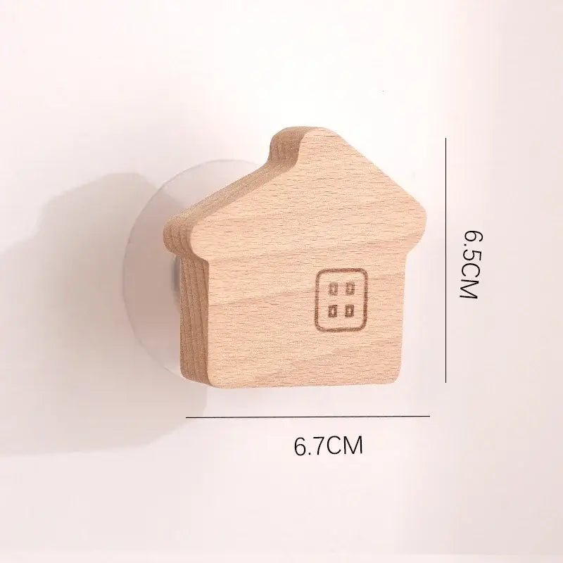 Cute Animal Wooden Wall Hook – Kids Room Coat & Key Holder Decor