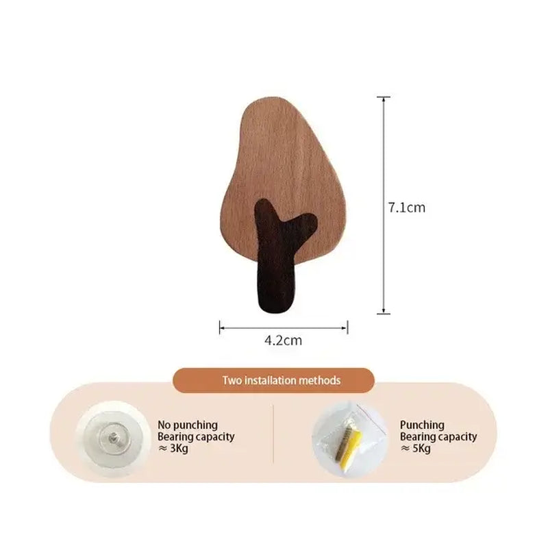 Cute Animal Wooden Wall Hook – Kids Room Coat & Key Holder Decor