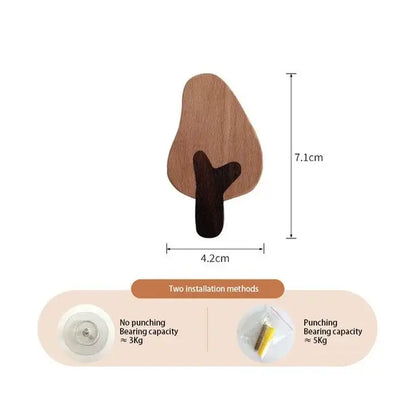 Cute Animal Wooden Wall Hook – Kids Room Coat & Key Holder Decor